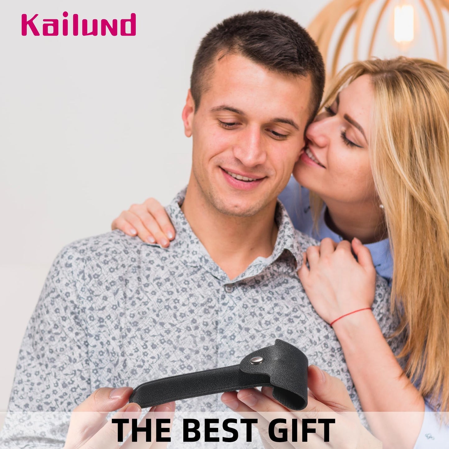 Kailund Razor Travel Case, PU Leather Safety Razor Case for Men, 5.5" Travel Razor Cover with Tight Button Closure, Compatible with Most Manual Razor - Black