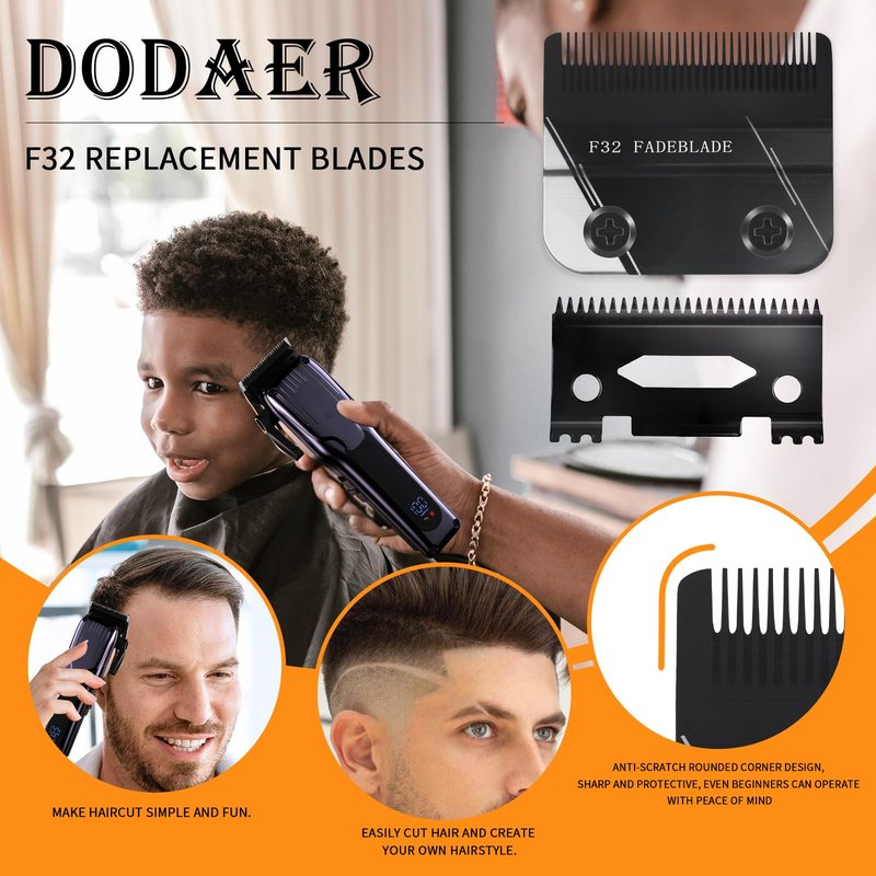 F32 High Precision Zero Adjustable Replacement Blades Compatible with Wahl 5 Star Vapor Clipper Professional F32 Fadeout Blade