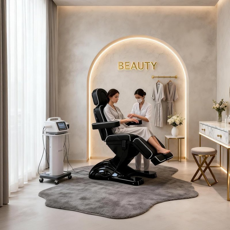 Electric Facial Massage Bed - 3 Motor Adjustable Esthetician Chair | Perfect for Spa & Tattoo Use