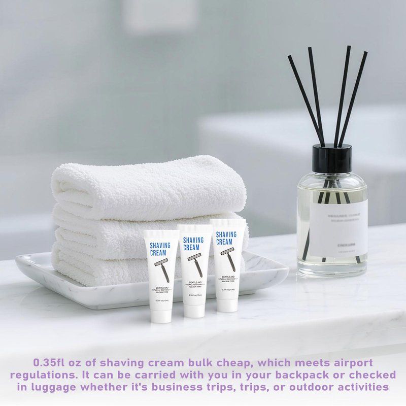 50 Shaving Cream Bulk Travel 10ml/0.35fl oz,Disposable Shaving Cream in Bulk Travel Shave Cream for Hotel Homeless,Verbena
