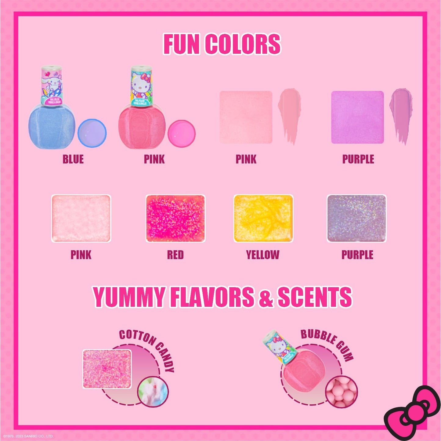Hello Kitty and Friends Makeup Set for Kids, Beauty Vanity Set with Light-Up Mirror, Includes Lip Gloss, Eye Shadow, Brushes, Nail Polish, Accessories, and More! Gift for Ages 6+ by Townley Girl