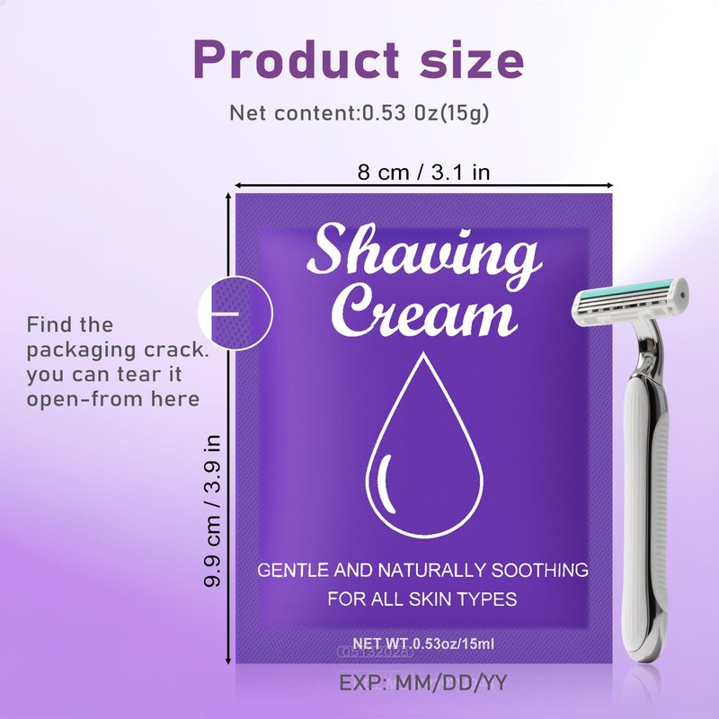 fafortune Womens Shaving Cream Bulk Travel,0.53oz Shave Gel for Women,Care Dry Skin Womens Shave Gel for Travel Guests(Verbena,Pack of 60)