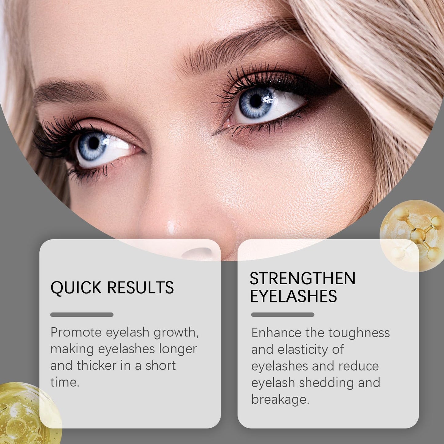 Eyelash Serum for Growth, Beauty Enhancement, Eyelash Growth Serum, Gentle & Moisturizing, Natural Curl, Eyelash Serum for Natural Lashes and Eyebrows