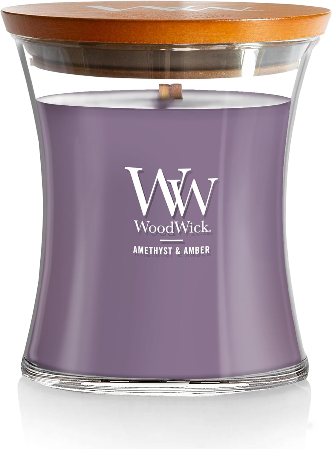 WoodWick Medium Hourglass Candle - White Tea & Jasmine Scent | 9.7oz, Crackling Burn, Perfect for Gifting (Pack of 4)