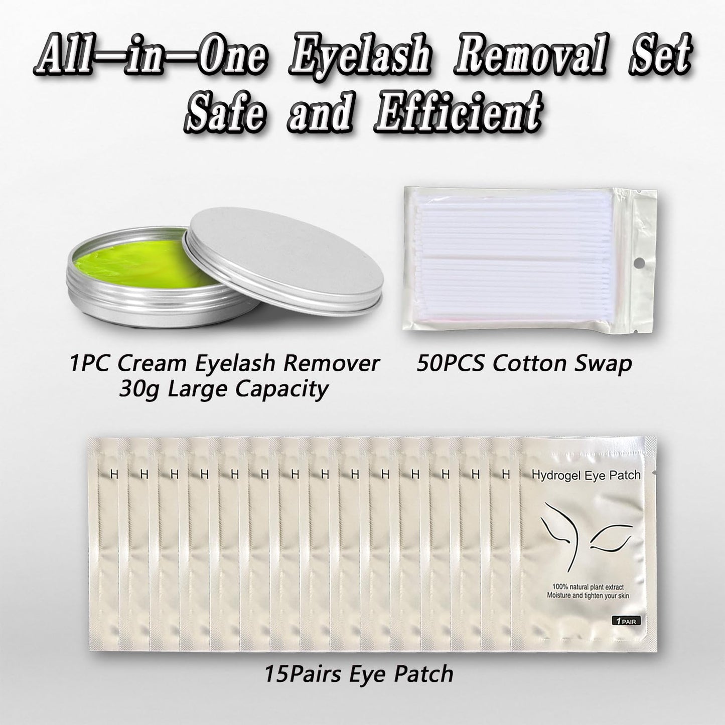 HAIOLORPRO Lash Extension Remover Kit - 30g Lash Glue Remover Cream, Eyelash Extension Remover, Gentle & Quick & Efficientfor Salon & Home Use（Set 3）