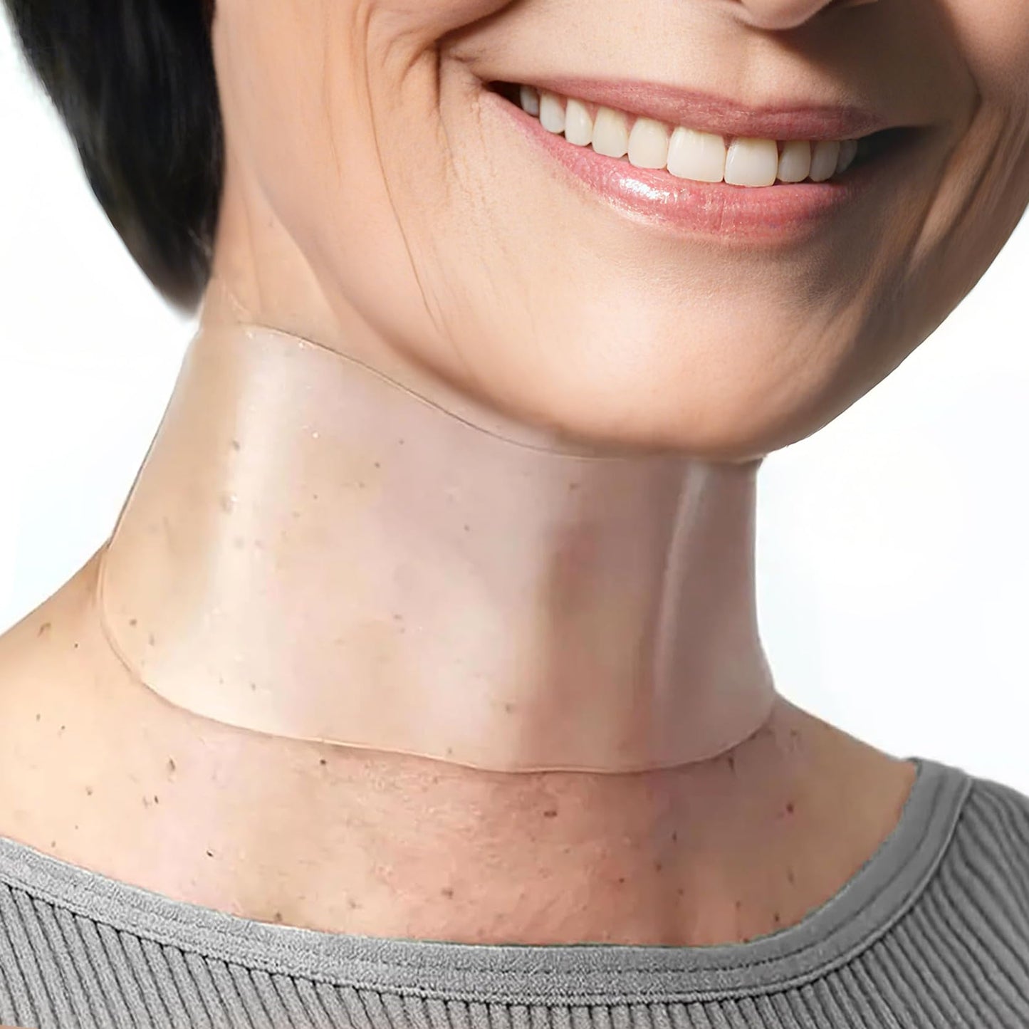 DUBPIRT 5 PCS Silicone Neck Wrinkle Patches - Reusable Overnight Anti-Wrinkle Patches, Anti Aging Silicone Wrinkles Patche for Skin Firming & Neck（2.5 Months Supply - Upgrad Versions2