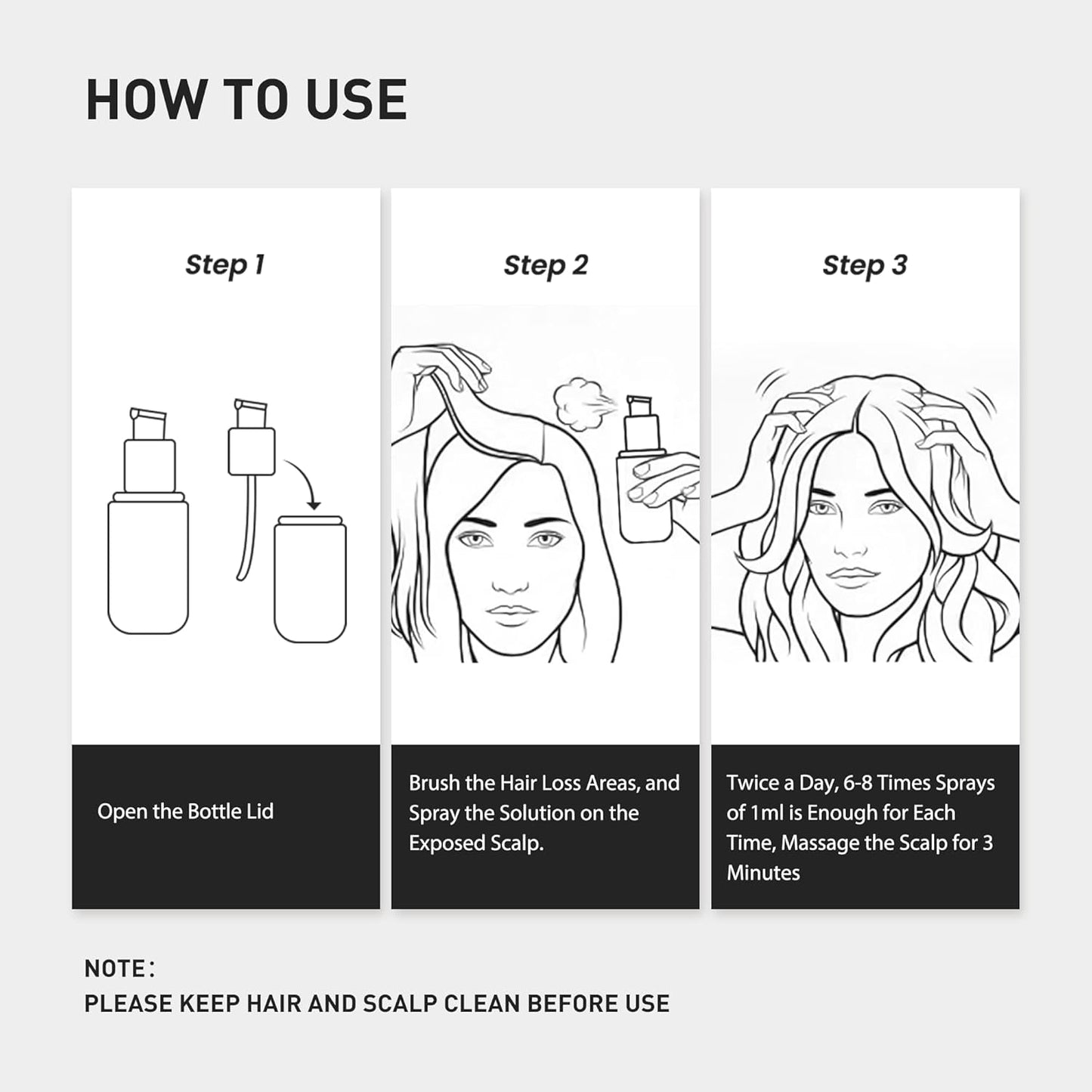 KINTOR KX-826 Hair Growth Spray - 0.5% Formula for Oil Control & Regrowth | 60ml