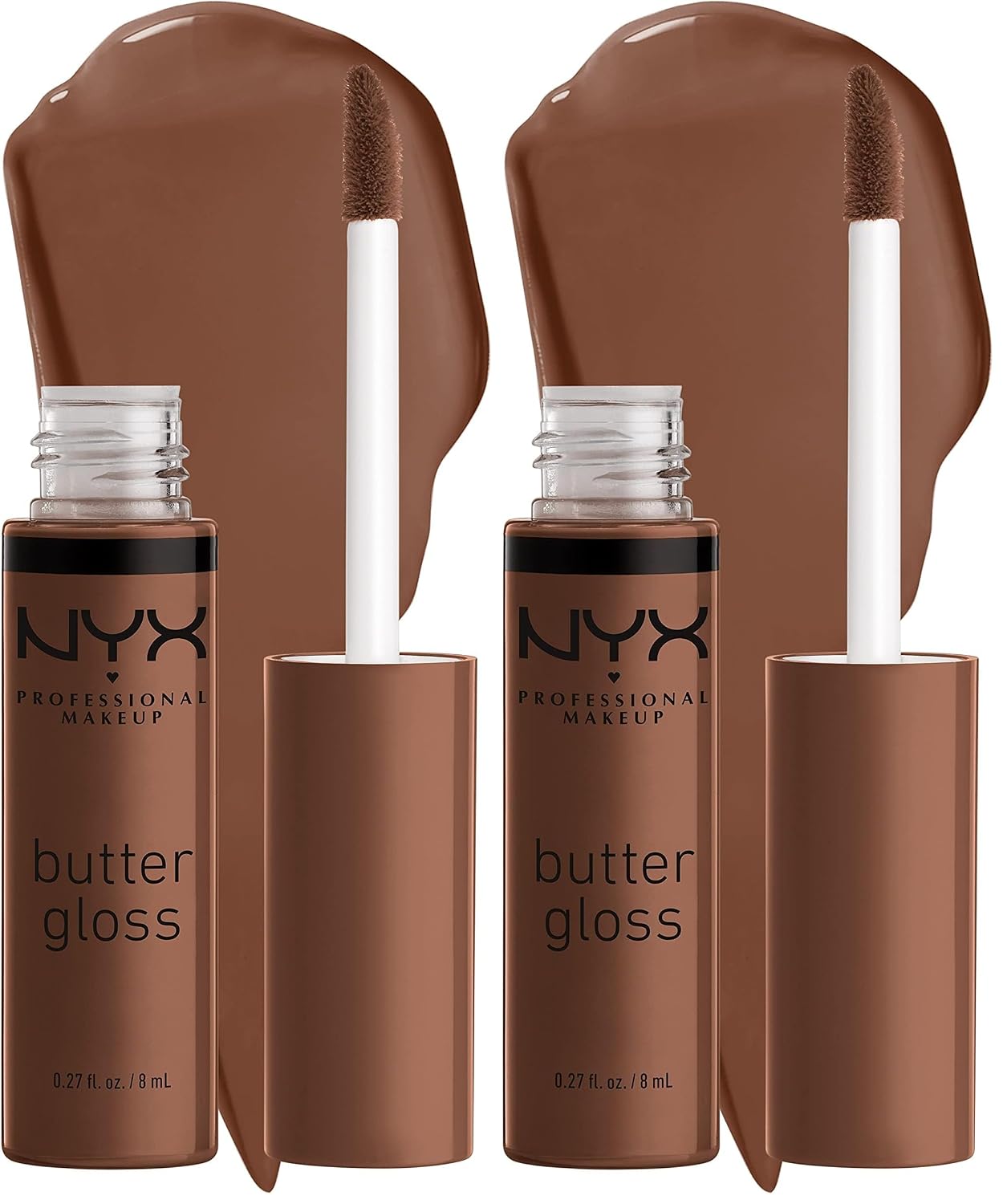 NYX Butter Gloss - Non-Sticky Lip Gloss Set | 3 Shades: Angel Food Cake, Creme Brulee, Madeleine