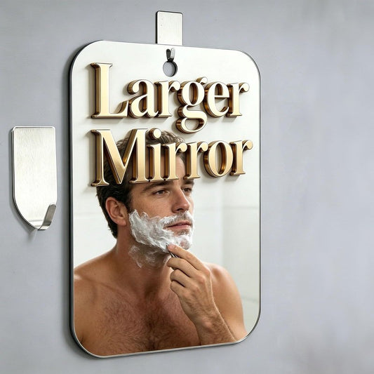 Thicken Shower Mirror Fogless for Shaving, (Lager 10x8 in)Fogless Mirror for Shower, Shower Mirrors Fogless, Small Wall Mirrors for Camping, Travel Shaving Mirrior for Shower, Outdoor Plastic Mirrior