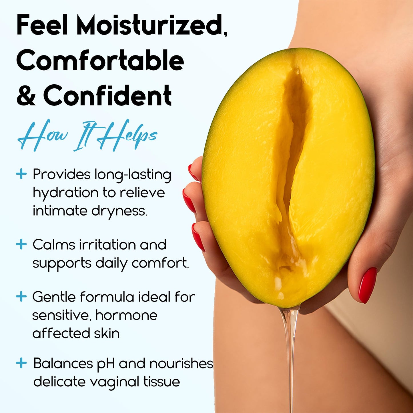 Vaginal Moisturizer Gel for Vagina Health, Moisturizer Applicators for Vaginal Dryness Relief and Long Lasting Wetness - Pre and Post Menopausal - 20 Pre Filled Applicators