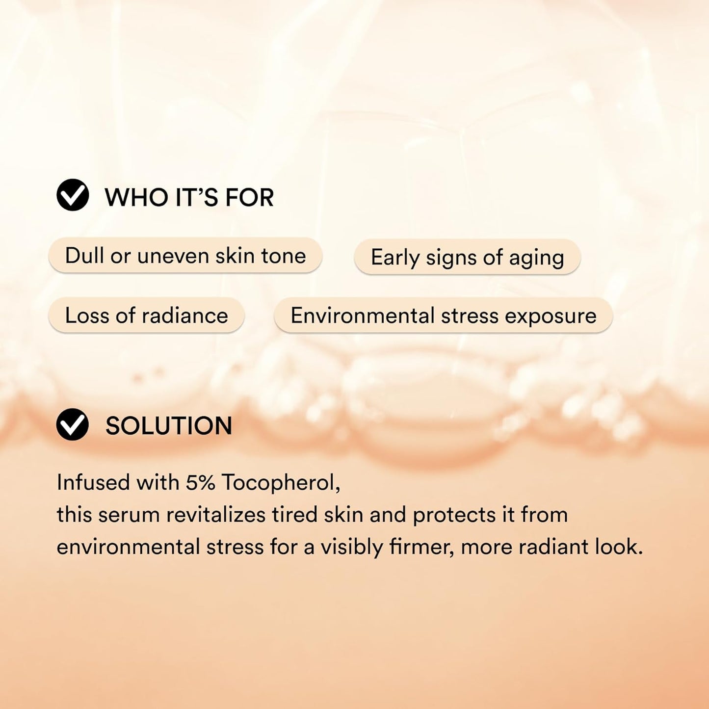Tocopherol Vitamin E Face Serum - Brightening Antioxidant Care with Glutathione & Vitamin C | 1.69 fl. oz | Improves Skin Texture & Resilience