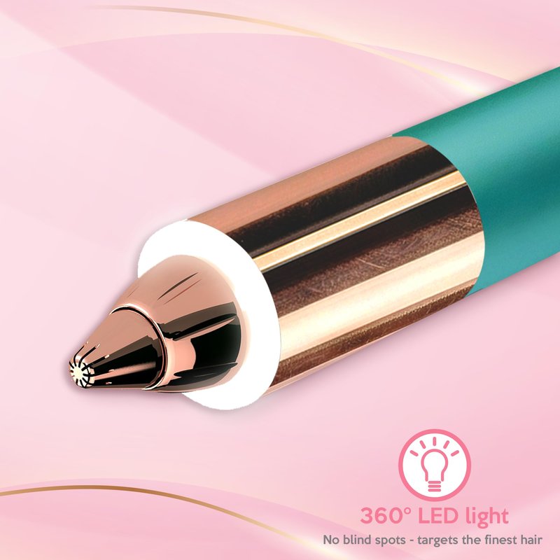 iMusthav Eyebrow Trimmer for Women, Precise & Painless Eyebrow Razor with LED Light, Electric Facial Hair Remover for Flawless Brows, Lip & Face, Battery Operated, Travel-Friendly, Gold-Plated Design