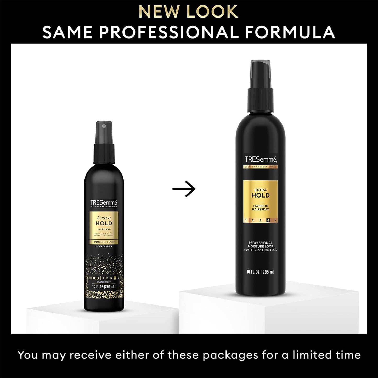 TRESemmé Extra Hold Non-Aerosol Hairspray - 24-Hour Frizz Control & Keratin Repair | 3-Pack