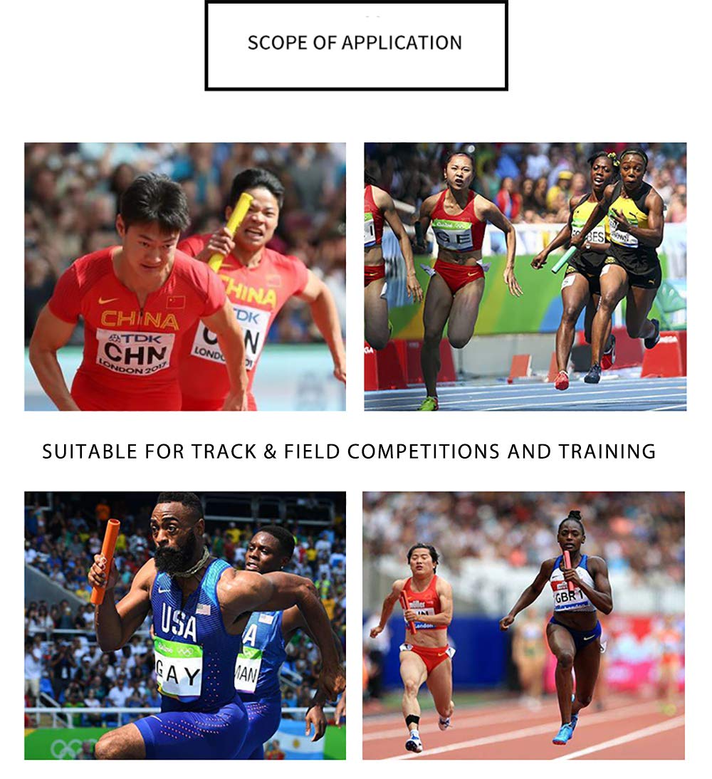 XMWangzi Aluminum Track Field Relay Batons, Race Equipments for Running Race Team, Suitable for Outdoor Sports Practice Athlete, Corrosion Resistant High Strength Smooth Surface (4Pcs Blue)