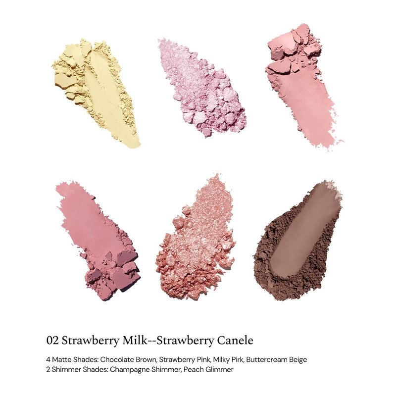 Sweetie Bear Makeup Palette - 6-Color Pink Face Palette with 4 Matte & 2 Shimmer Shades | Blendable & Smooth 0.23 Oz