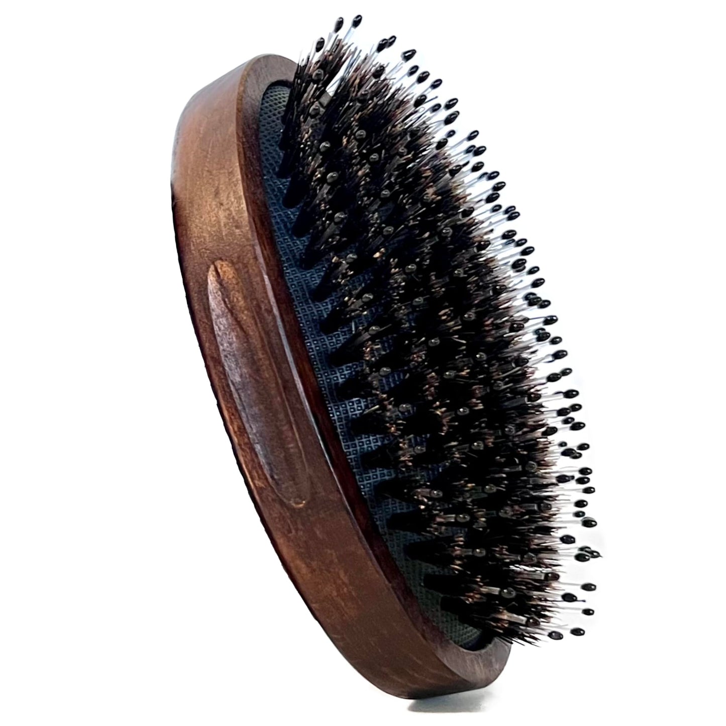 MANBRUSH Beard Brush for Men – Boar Bristle & Nylon Military-Style Palm Brush – Dual Soft & Stiff Bristles for Hair & Beard Grooming – Travel Size – Gift Tin Included