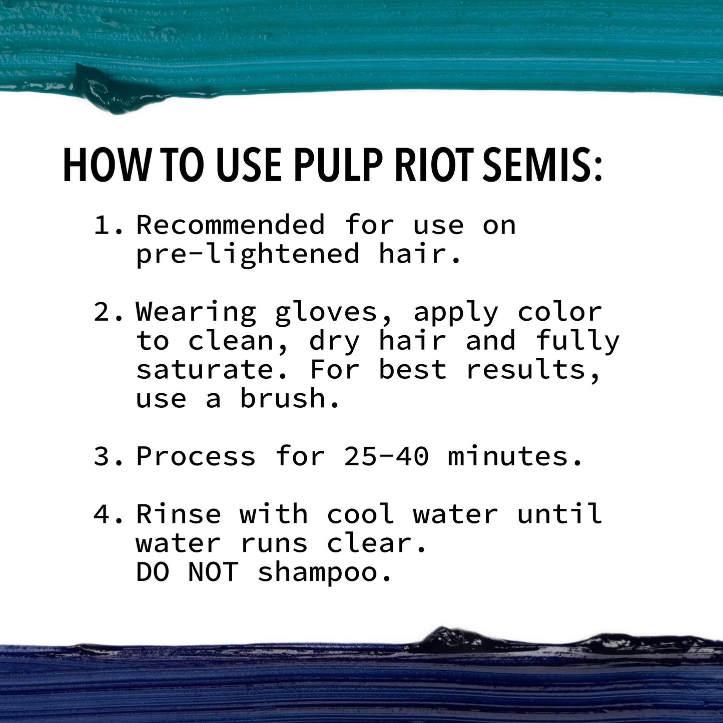 Pulp Riot Semi Permanent Hair Color Blue Muse – Bright Neon Blue, Long-Lasting Vibrancy, Anti-Overworking Formula, Vegan, Conditioner-Based, 4oz Tube