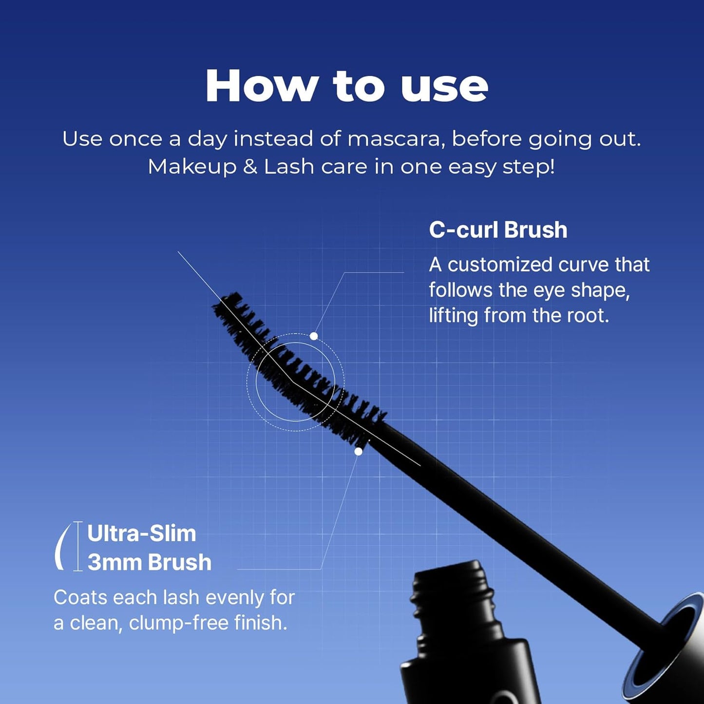 Eyelash Growth Serum - 2-in-1 Tinted Treatment with 7 Peptides & Biotin | Charcoal-Based Formula for Longer, Thicker Lashes