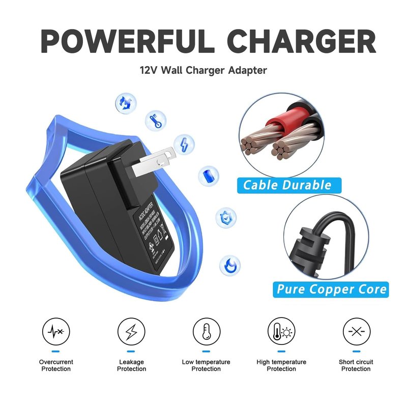 12V DC Adapter Power Cord fit for Theragun Liv, ONN 16” 20" 30" 37" ONN Sound Bar Speaker, ONB18SB001, Onn 22" 100002487 24" ONA18HO015 100002480 Monitor Charger Replacement