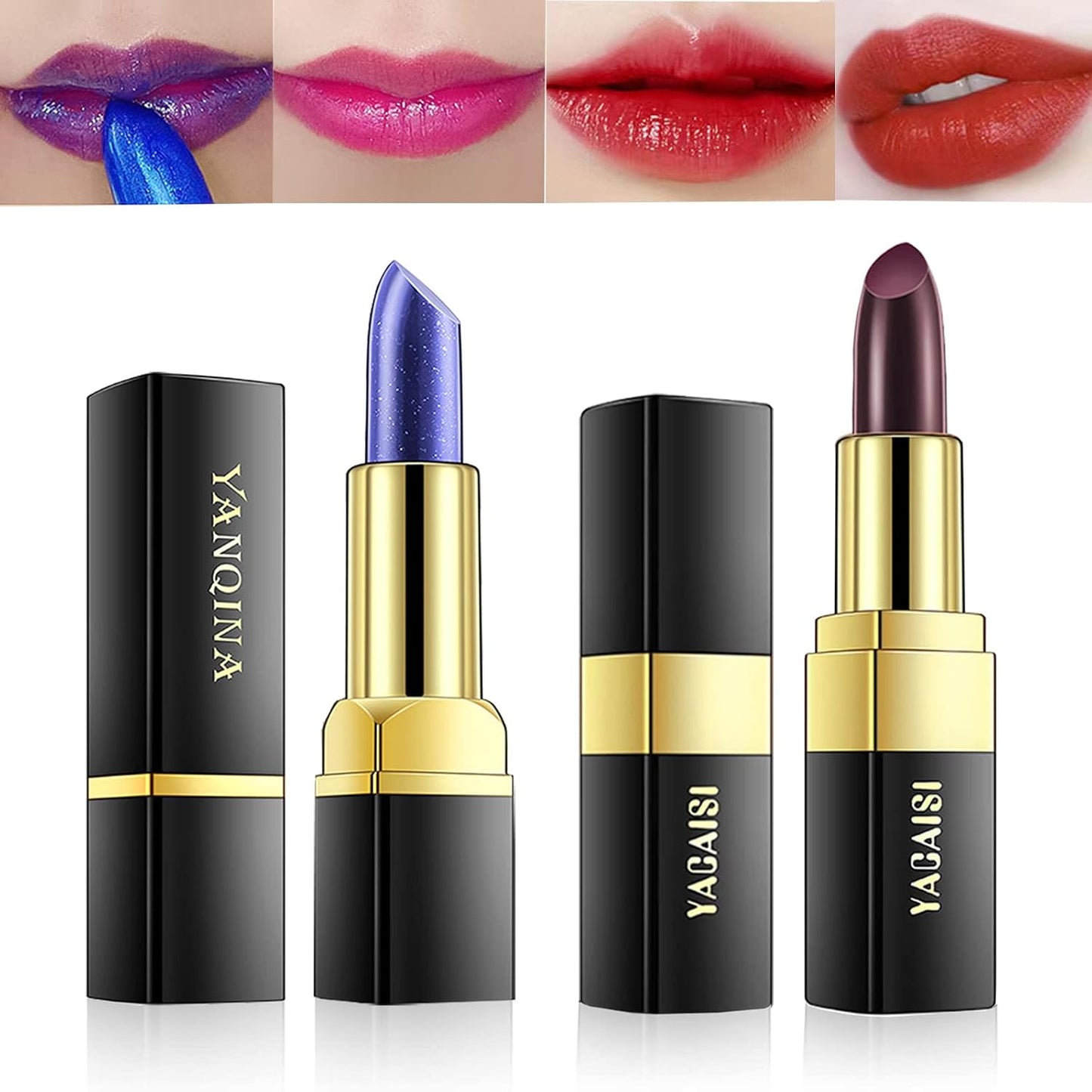 Color Changing Lipstick - pH Adjusting Transfer Proof Formula | Moisturizing Glossy Shine, Hydrating Lip Balm for Women