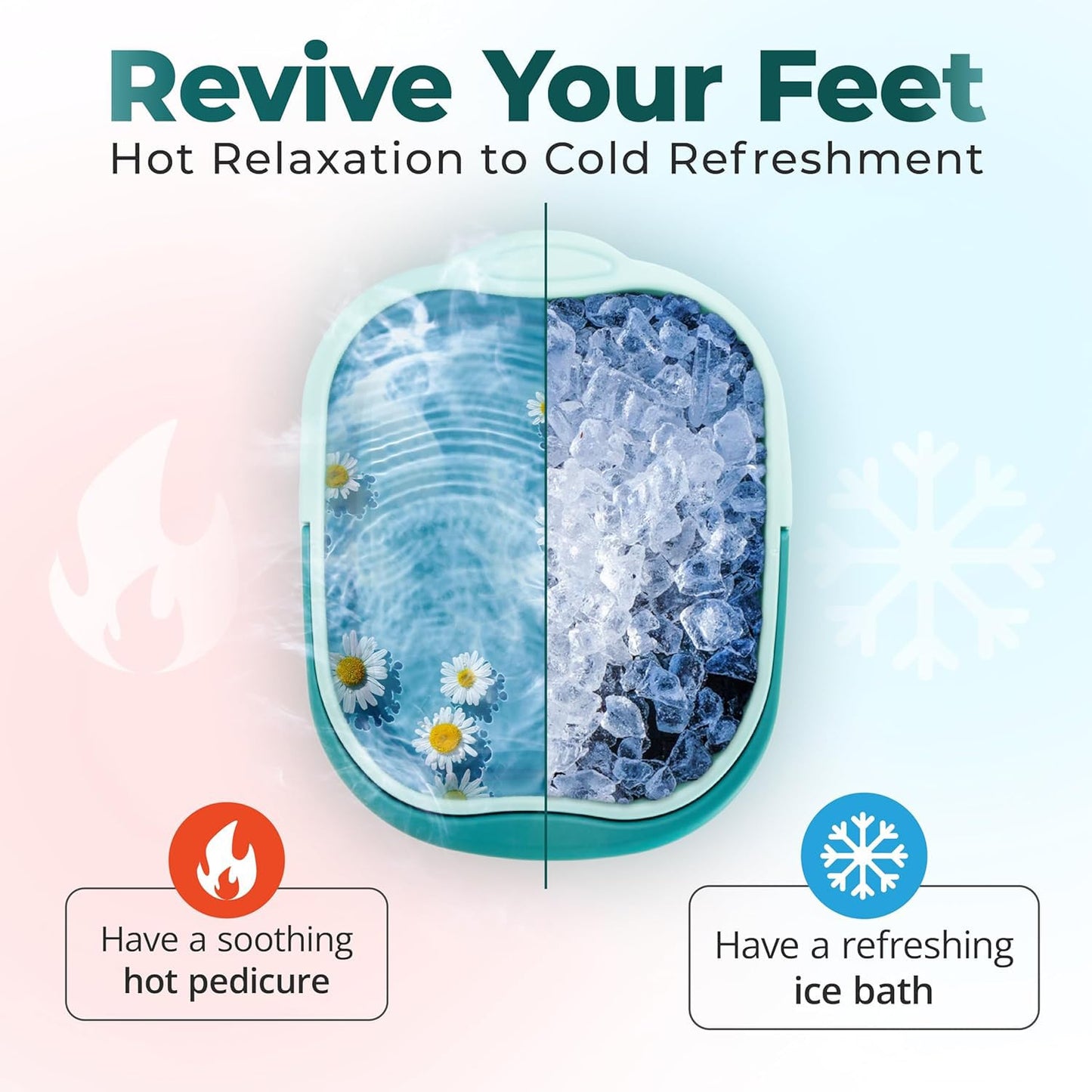 Collapsible Foot Bath Basin - Soaking Tub with Massage Acupoint for Pain Relief | Green Plastic Foot Bucket