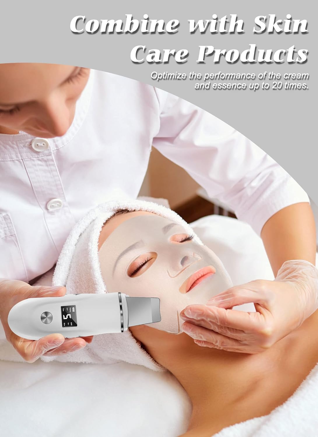 Skin Scrubber Face Spatula - 4-in-1 Blackhead Remover Tool for Deep Pore Cleansing | USB Rechargeable