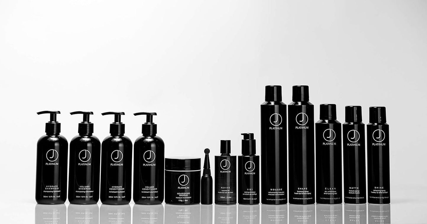 J Beverly Hills Platinum Hydrate Shampoo - Silk Protein for Deep Hydration | Available in 3.4 oz, 12 oz, 32 oz