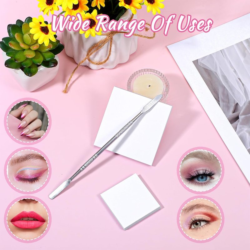 Nail Art Palette Paper - 150 Sheets Disposable Mixing Palette with Stainless Stirring Rod | Waterproof for Gel Nails & Makeup