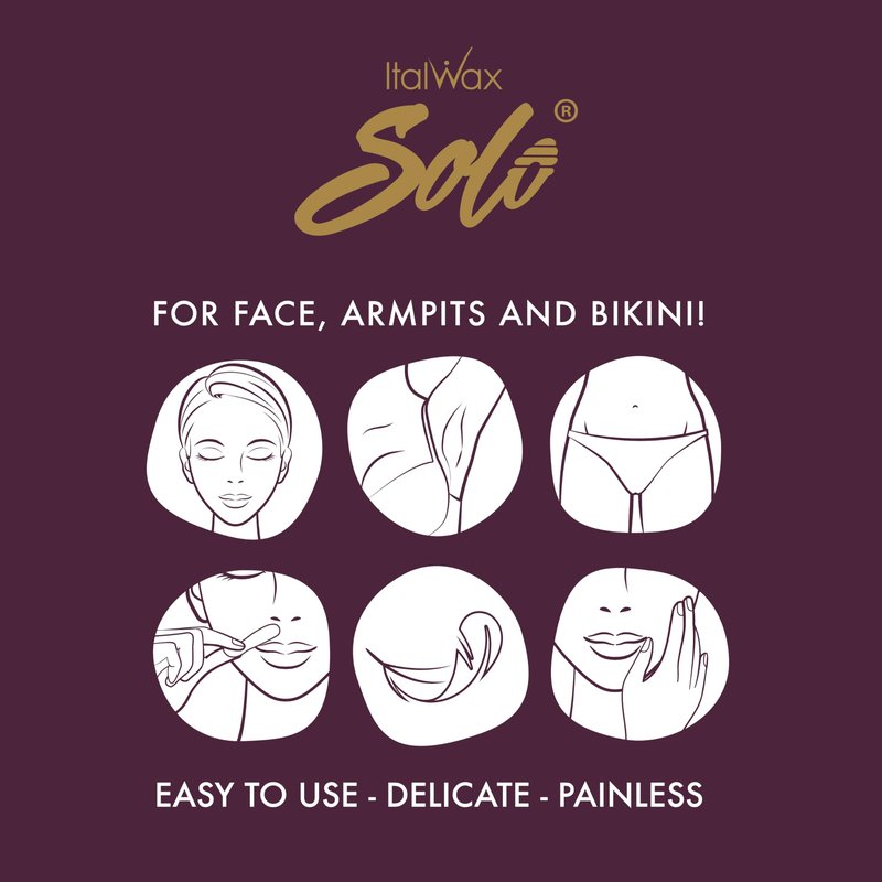 Italwax Brazilian Waxing Kit – Automatic Wax Warmer with Hard Wax Beads, No Temperature Control Needed, Easy-to-Clean Silicone Pot, Painless Hair Removal for Sensitive Skin, Face, Bikini & Body