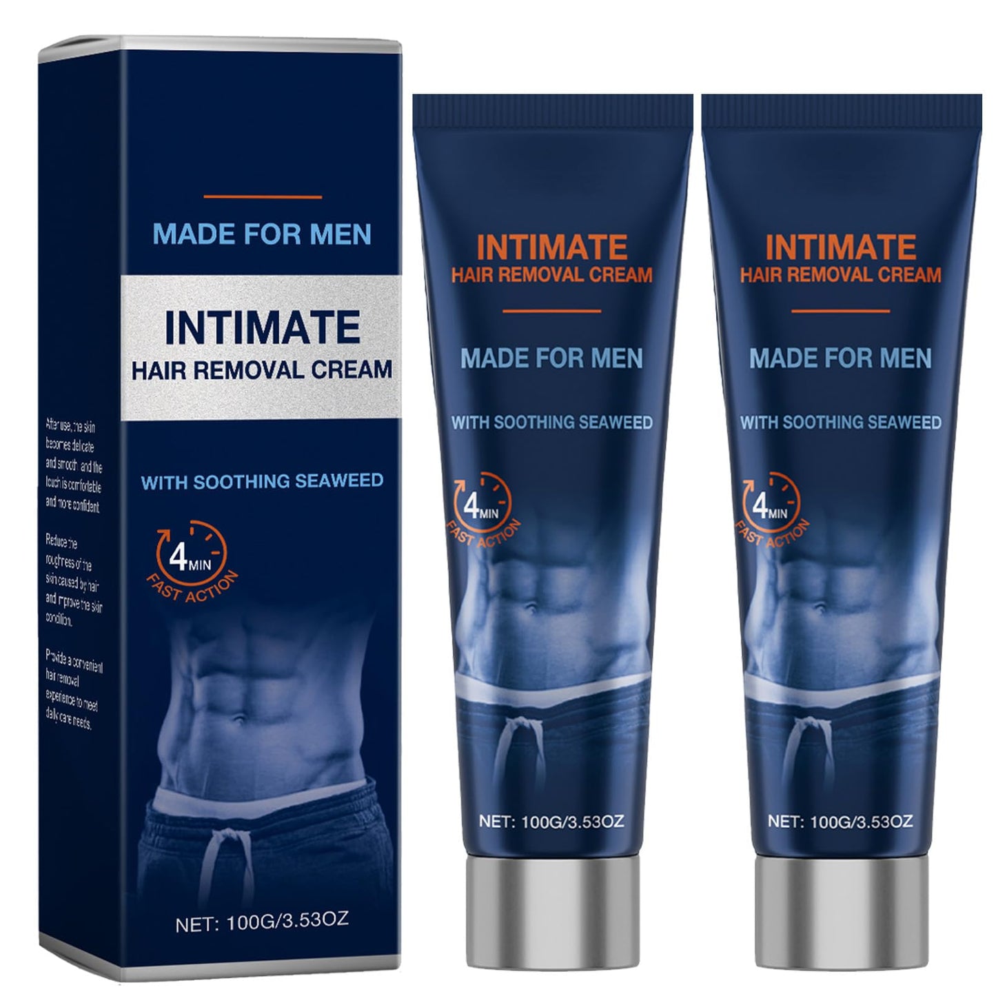 2026 New Painless Hair Removal Cream for Men, Fast-Acting Gentle Depilatory for arms legs chest, Intimate & Body Depilatory Cream, Moisturizing Soothing Formula (2 Pack)