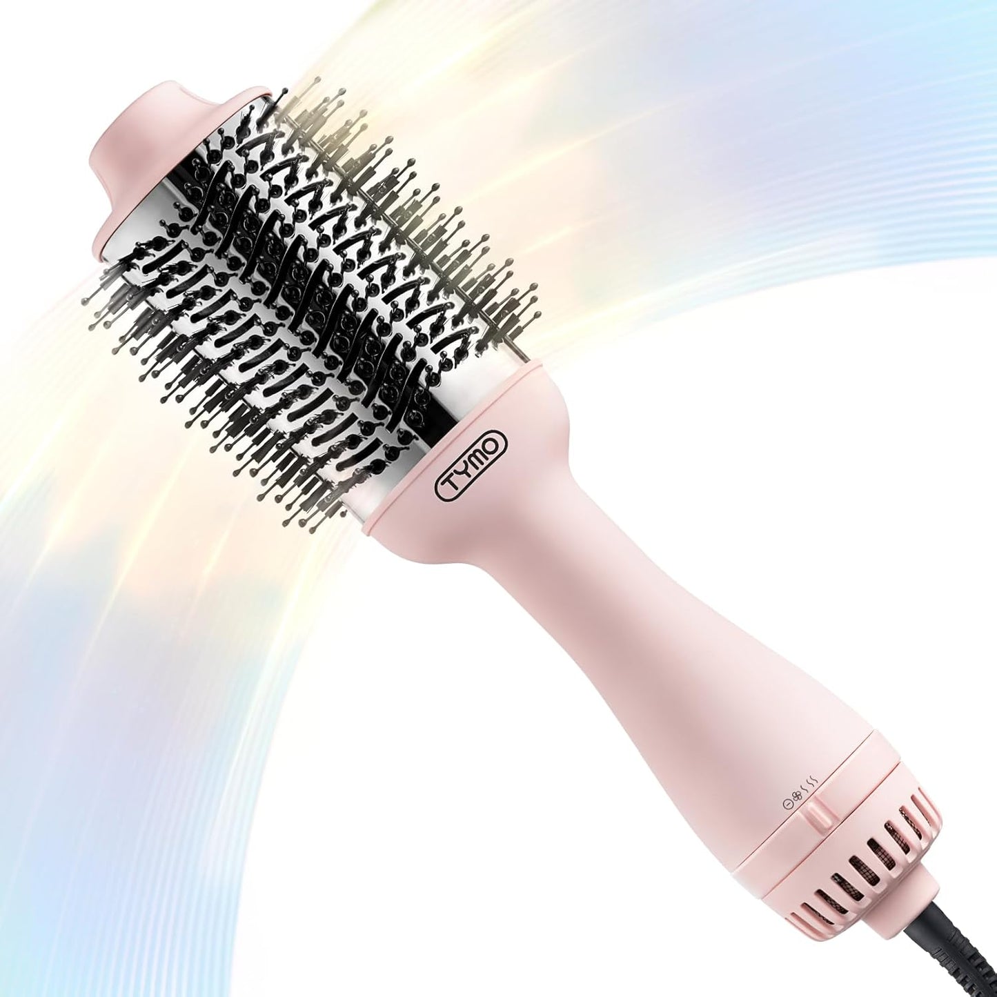 Tymo Hair Dryer Brush - 4-in-1 Ionic Volumizer & Hot Air Straightener | Pink, 2.85 Inch Oval Barrel