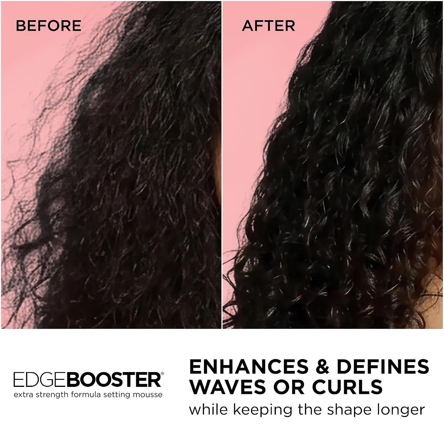 Style Factor EDGE BOOSTER Mousse - Extra Strength Frizz Control & Volume | 6.4oz Morganite for Curly Hair