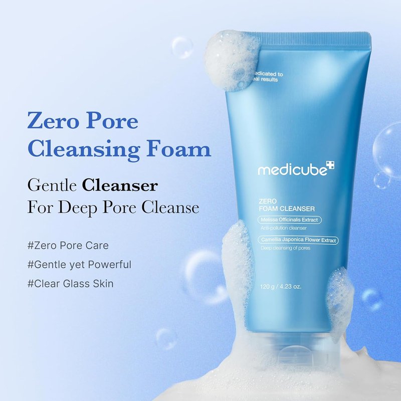 Medicube Double Cleansing Duo - Flawless Glass Skin Set | Zero Pore Cleansing Oil & Foam Cleanser