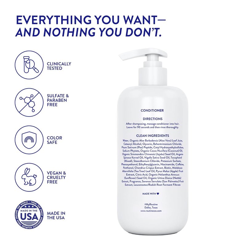 Anti-Thinning Deep Conditioner for Thinning Hair - Clinically Tested DHT Blocker Formula with Saw Palmetto & Nettle Oil | Rose Hips Infusion
