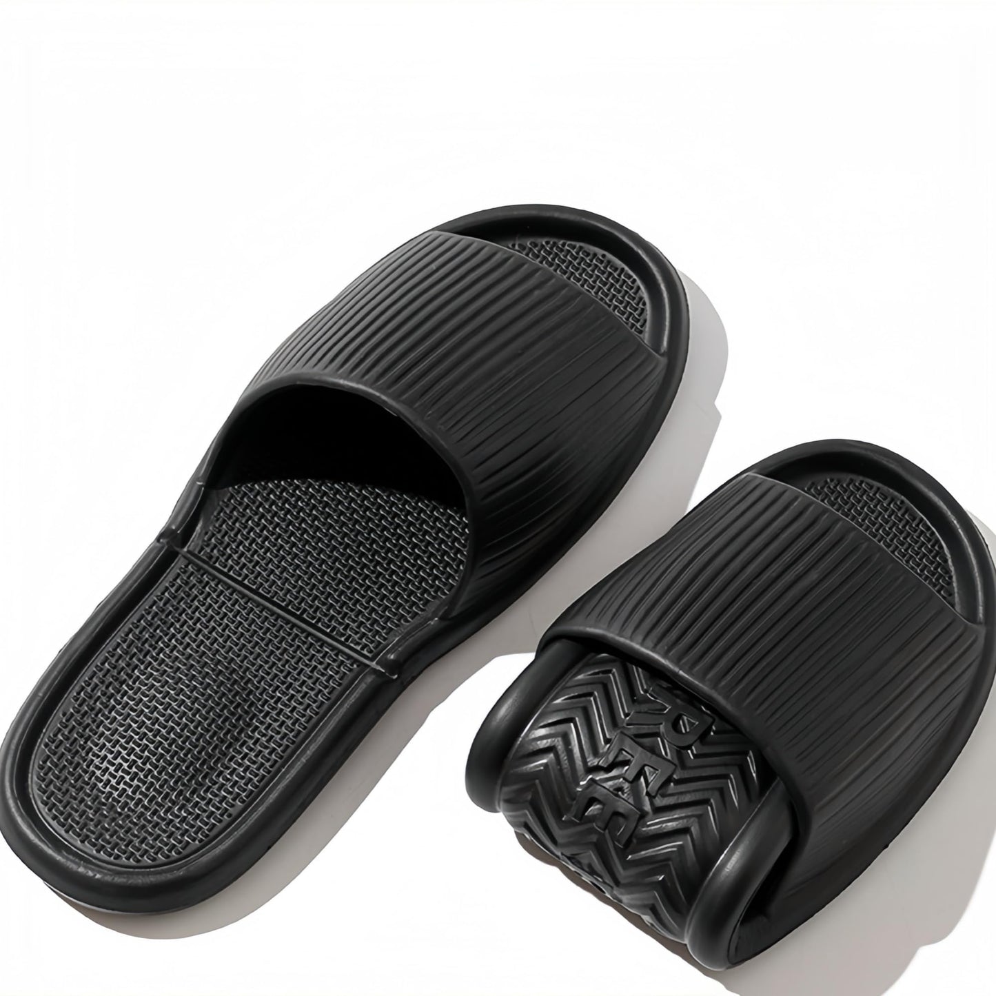 LUNASCULP Shower Shoes Travel Foldable Portable Non Slip Slippers for Hotel Guests Swimming Spa Unisex Men Women Lightweight EVA Bathroom Slides Quick Drying Water Resistant Footwear