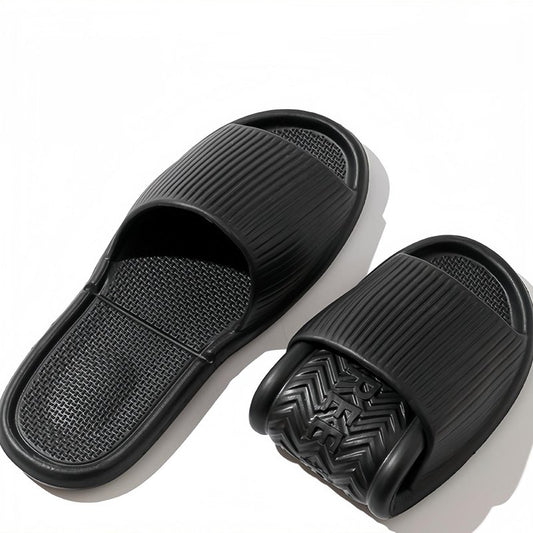LUNASCULP Shower Shoes Travel Foldable Portable Non Slip Slippers for Hotel Guests Swimming Spa Unisex Men Women Lightweight EVA Bathroom Slides Quick Drying Water Resistant Footwear