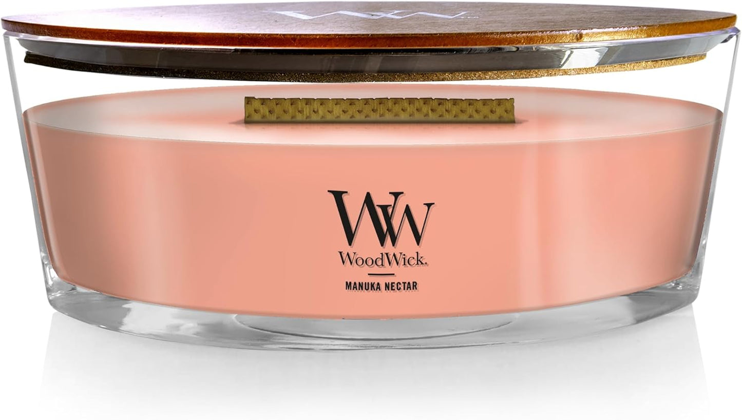 WoodWick Medium Hourglass Candle - White Tea & Jasmine Scent | 9.7oz, Crackling Burn, Perfect for Gifting (Pack of 4)