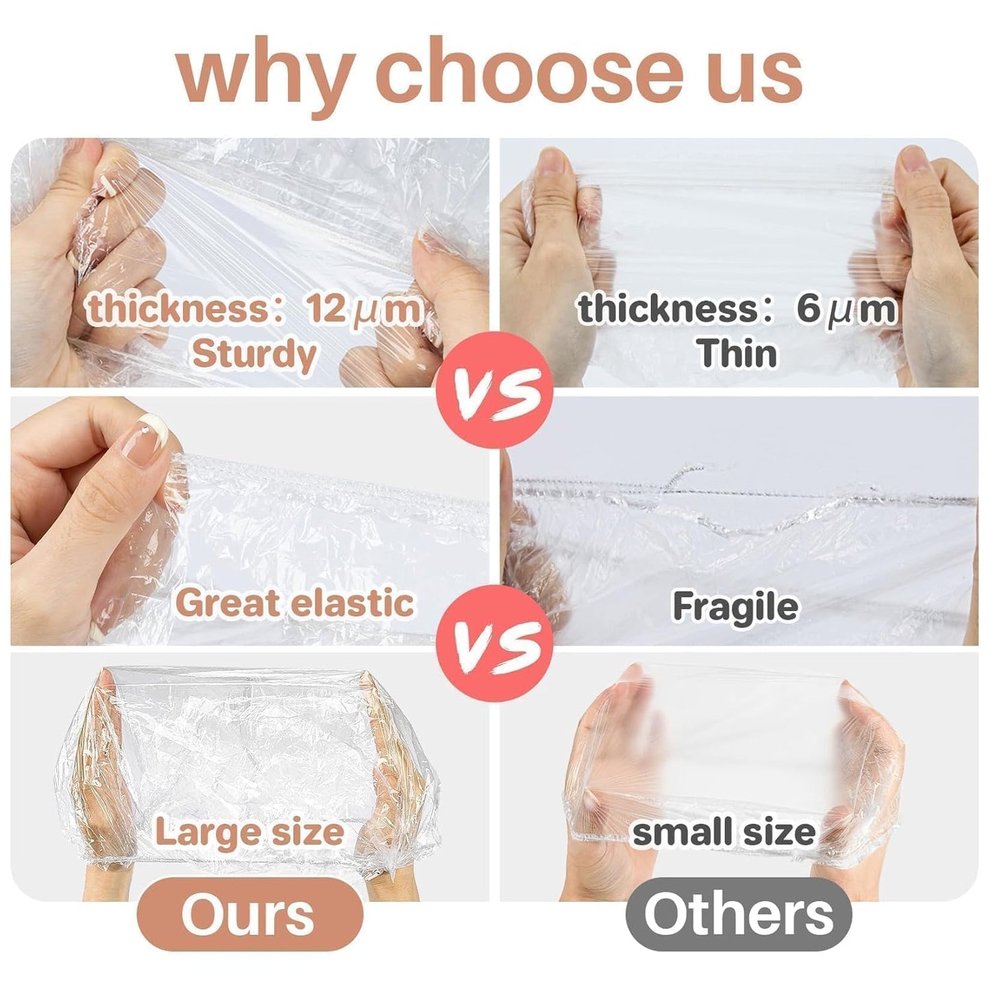 **Disposable Shower Caps - Thickened Waterproof Hair Caps for Deep Conditioning | Large Size for Long Hair**