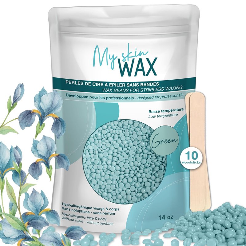 My Skin WAX - Stripless Wax Beads for Hair Removal, Hypoallergenic, Smooth Waxing Without Redness, Special for Sensitive Skin Men Women, Peelable, Face, Bikini, Brazilian, Body