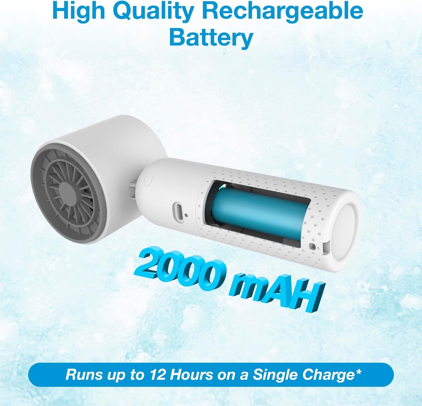 Portable Handheld Fan - Mini USB Rechargeable Personal Fan for Cooling | 4-Speed Adjustable, Compact & Lightweight