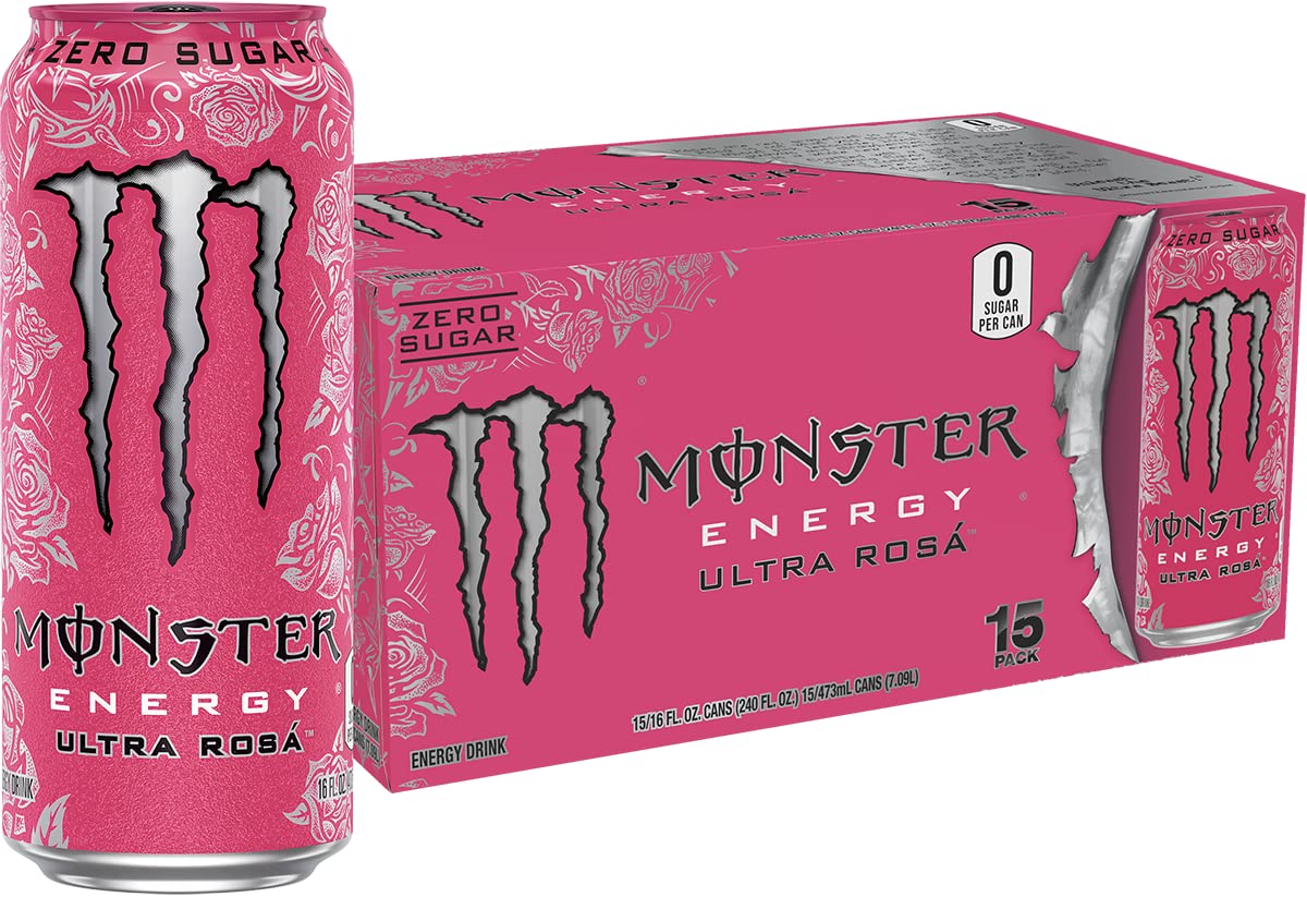 Monster Energy Zero Ultra Sugar Free Energy Drink - 16 Oz | Pack of 15 Cans