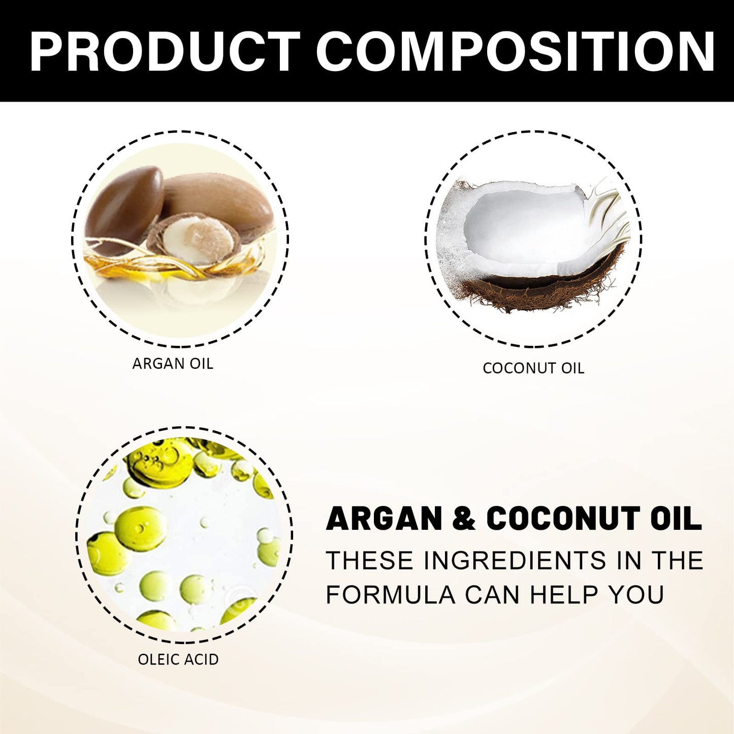 Hair Mask with Argan and Coconut Oil, Deep Repair Treatment for Damaged Hair, Nourishing Conditioner for Shiny Soft Hair, 50g/1.76oz