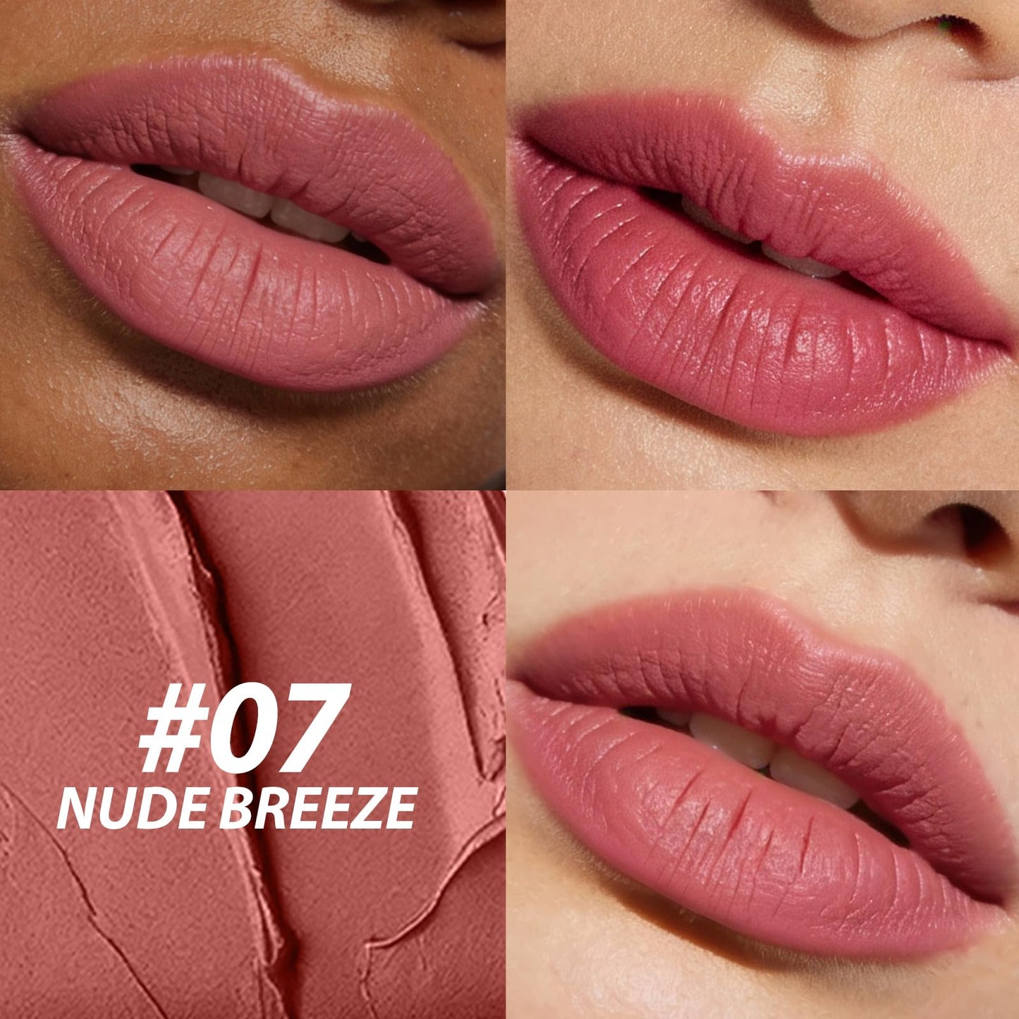 Jolilab 10Pcs Velvet Matte Lipstick Nude Matte Soft Dark Color Stick High Pigmented Long-Lasting Waterproof Lip Stick Lip Balm Beauty Cosmetics Gift for Women(Curated 10-Shade Set)