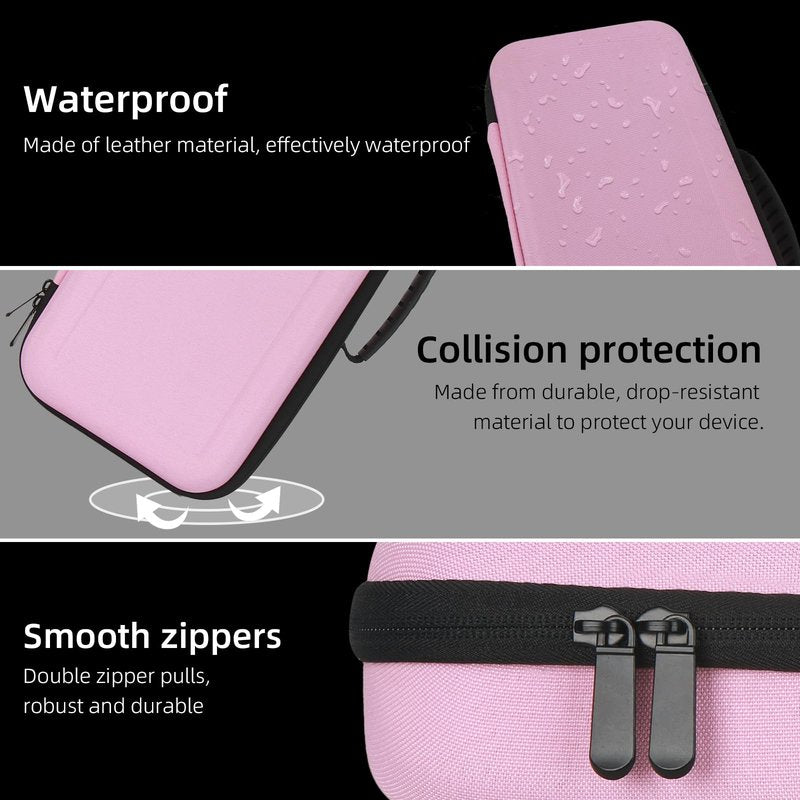 LIUIIVIRI Hard Travel Case Compatible with Dyson airstraight HT01 Hair Straightener & Power Supply, Waterproof and Shockproof Storage carrying case (Pink)