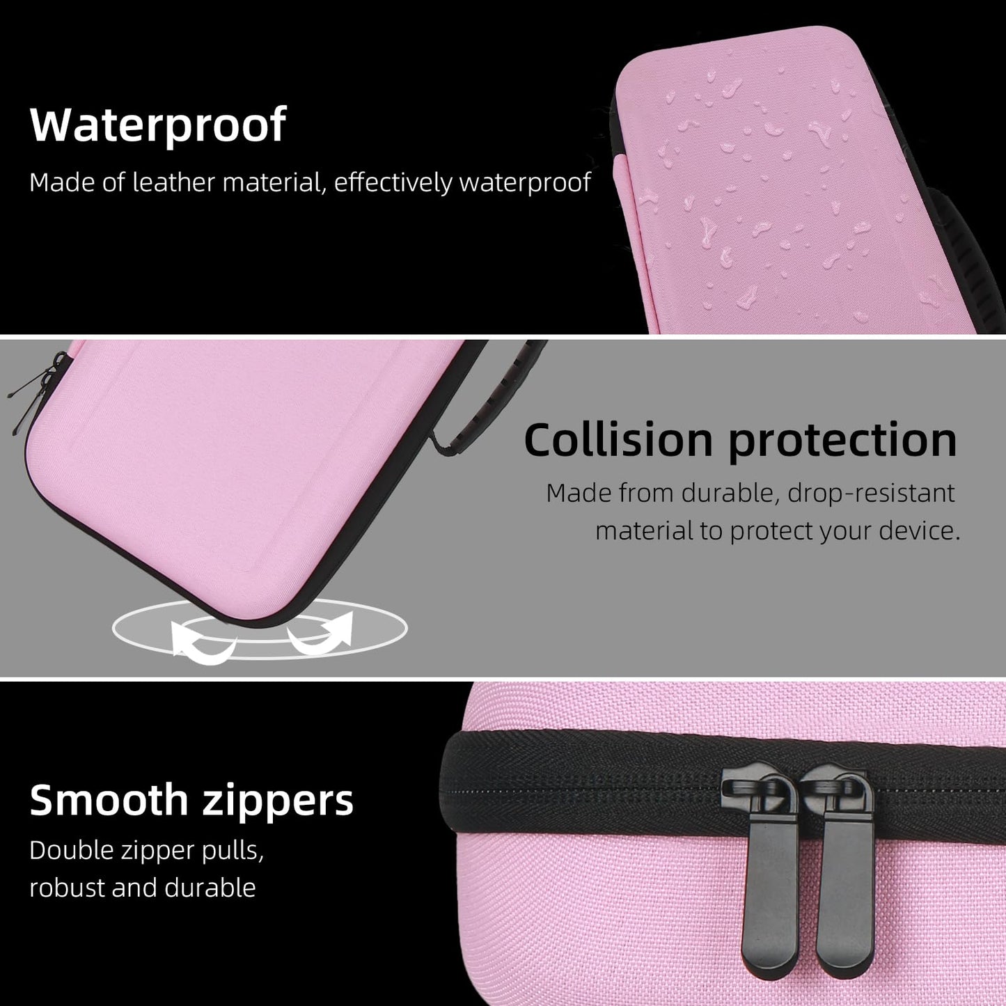 Guganas Hard travel Case Compatible with Dyson Airstrait Straightener, Carrying storage Bag for Airstrait HT01. (Pink)