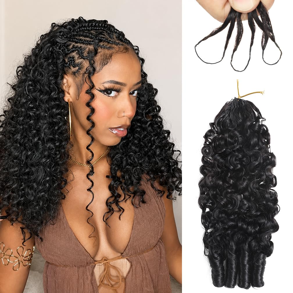 Burmese Curly Crochet Hair - 24 Inch 60g Pre-Separated Invisible Knots | Real Raw Human Hair for Black Women
