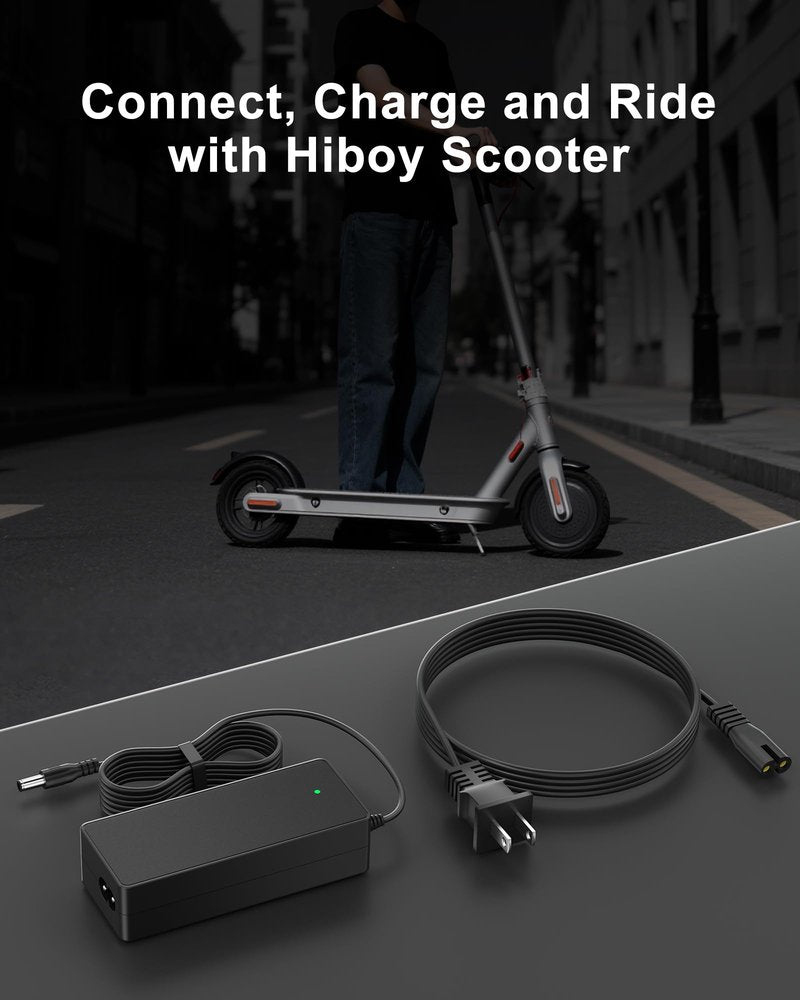 WUKUR 42V 2A Electric Scooter Charger Compatible with Hiboy S2, Lite, Pro,KS4, KS4 Pro, MAX, MAX3, MAX V2, NEX, NEX3, NEX5 36V Lithium-Ion Electric Scooter