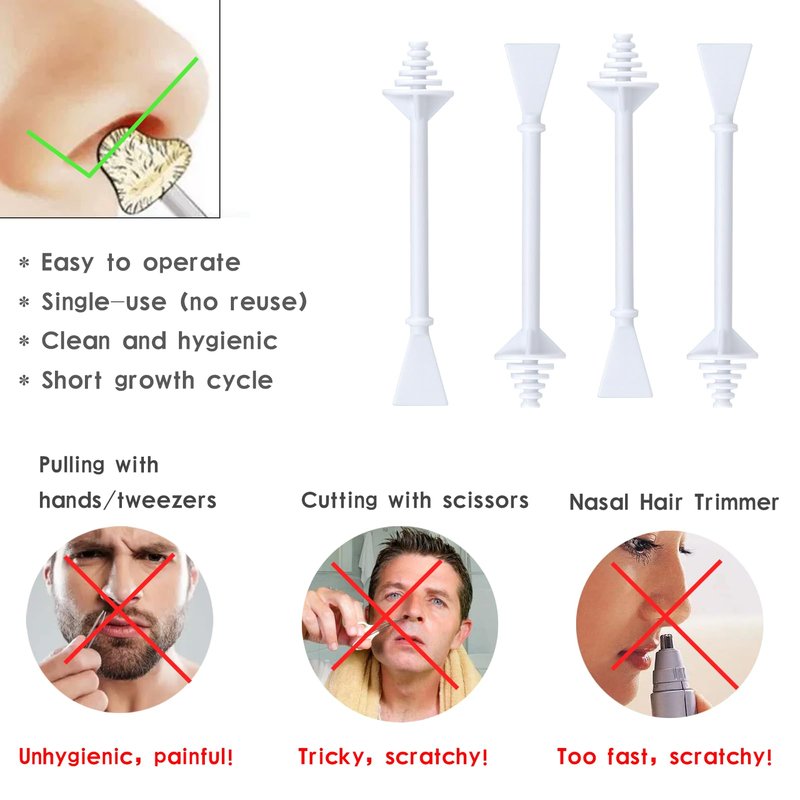 MRLWINNIE 62 PCS Nose Wax Sticks Kit with Disposable Spatulas for Nostril Cleaning and Ear, Face, and Hair Removal for Men and Women, Painless Application