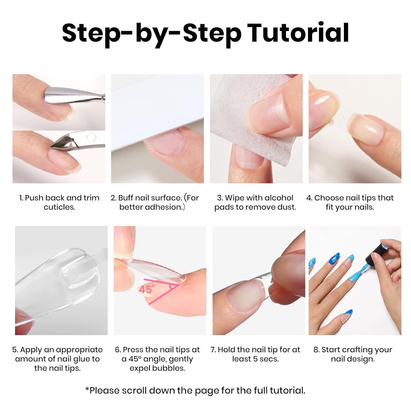 Beetles Press-On Nail Glue - Quick-Drying 10ml Brush-On Adhesive for Acrylic & Fake Nails | Long-Lasting Summer Manicure