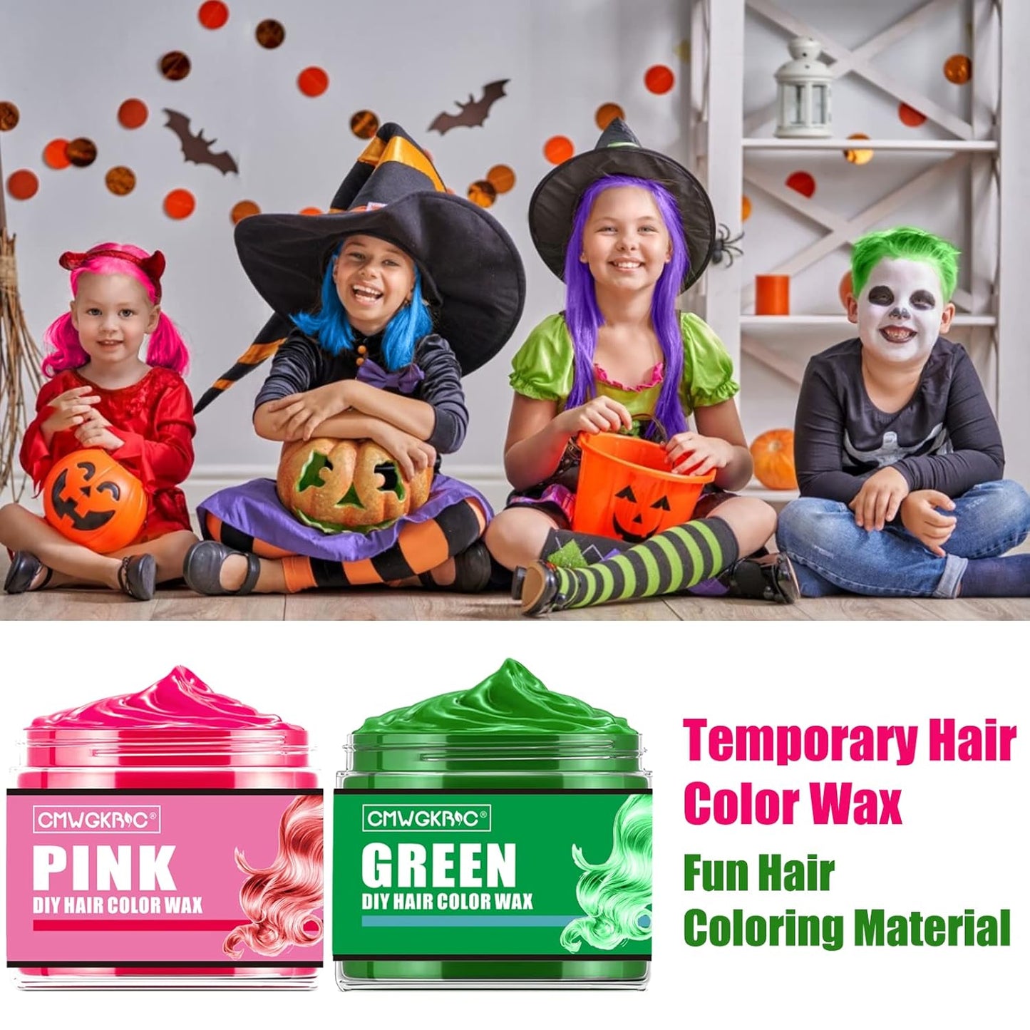 Temporary Hair Color Spray - Vibrant Purple, Green, Blue & Pink Hair Dye for Kids, Teens & Adults | Perfect for Parties & Cosplay